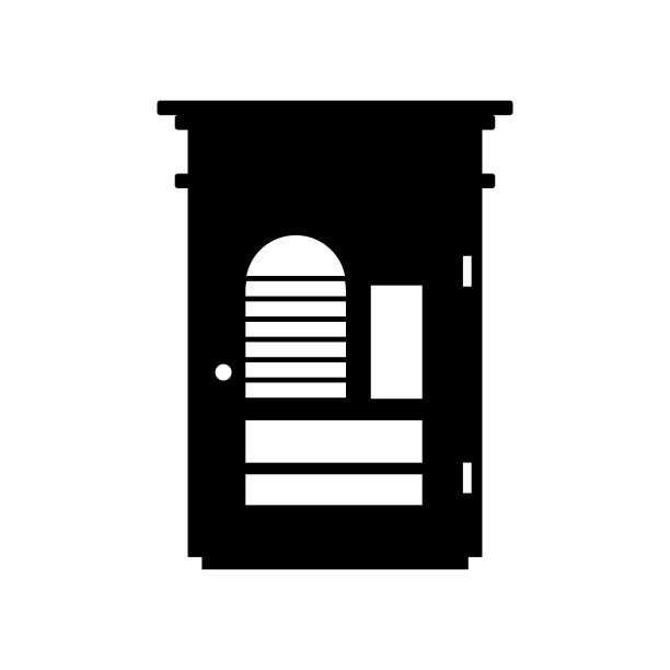 小衣柜黑白图标剪影图片下载