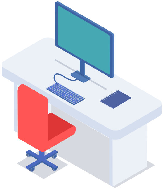 空办公室办公场所室内设计家具图片下载