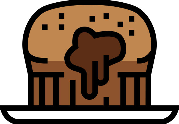 甜品巧克力色图标图片下载