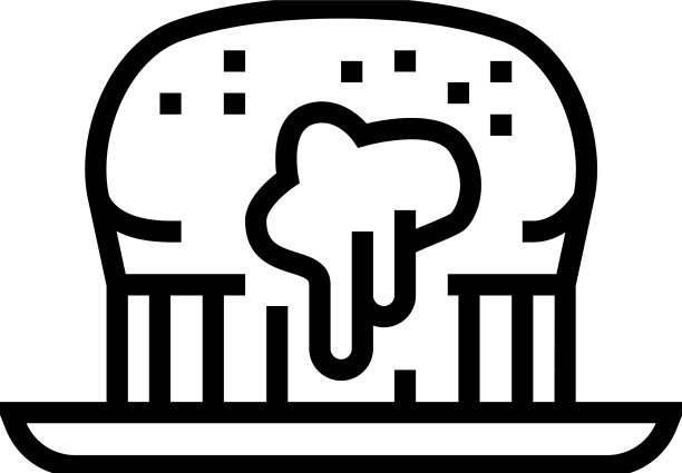 甜点巧克力线条图标图片下载
