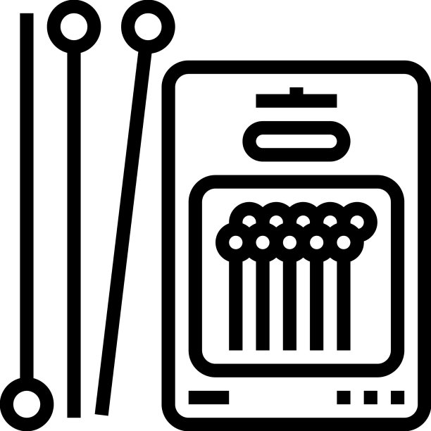 别针配件设定线图标图片下载