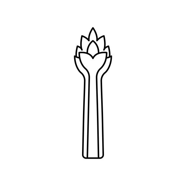 芦笋蔬菜矢量图标线黑色EPS 10。大纲、平面插图…农业市场的产品。素食……新鲜健康的有机食品…素食的作物概念。孤立在白色的。图片下载