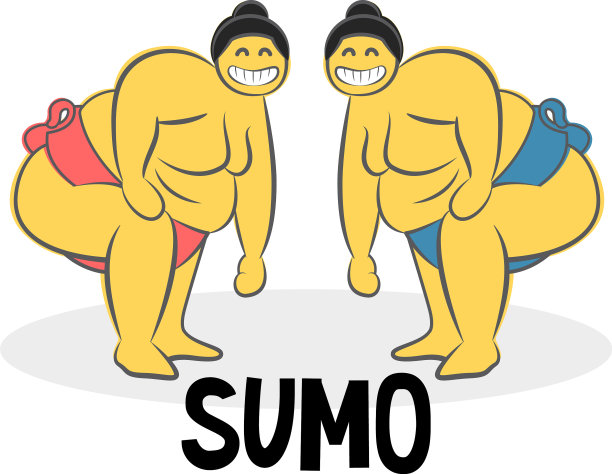 有趣的相扑选手标志图片下载