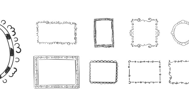 手绘框架方形边框涂鸦涂鸦图片下载