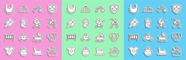 设定线婴儿推车假奶嘴自行车图片下载