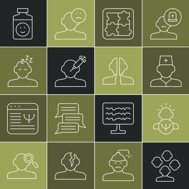 集行精神分裂症心理男医生图片下载