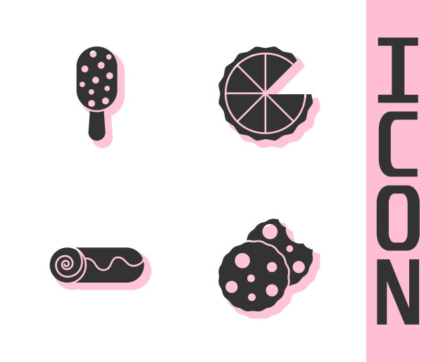 定型饼干或饼干冰淇淋巧克力卷图片下载