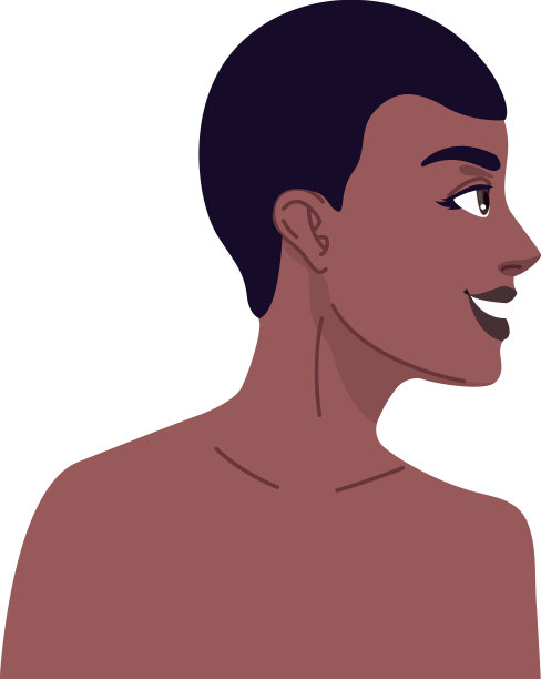 非洲式发型的女人形象图片下载