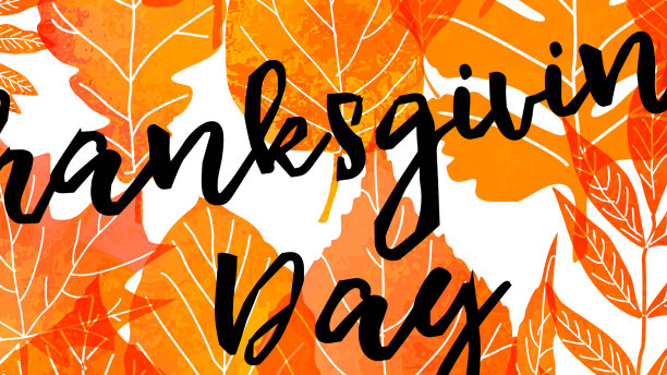 感恩节背景水彩秋叶图片下载