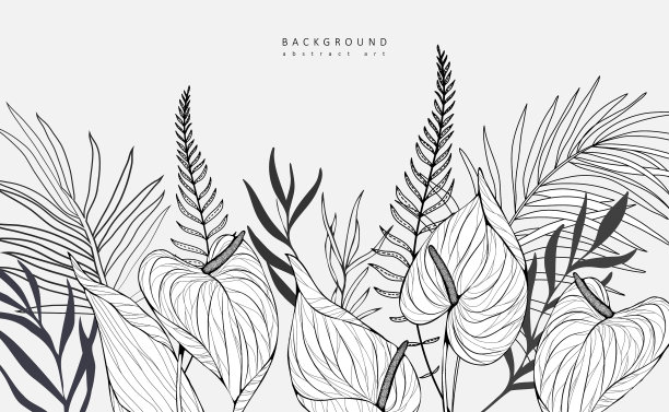 豪华植物背景与时尚图片下载