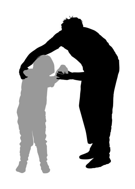 理疗儿童康复剪影图片下载