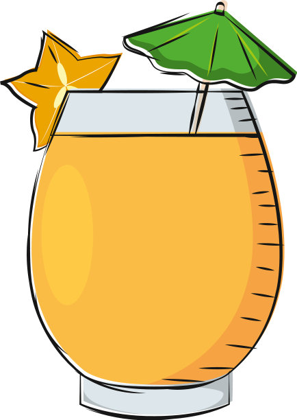 孤立的橙色鸡尾酒图片下载