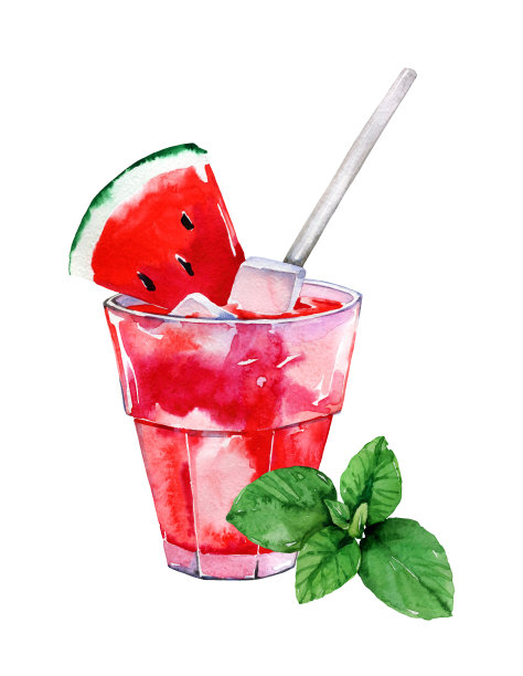 水彩食品说明图片下载