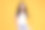 休闲幸福亚洲女性女性微笑开朗的白色t恤蓝色牛仔裤放松和平的积极思考无忧无虑的生活方式站在黄色的背景工作室拍摄素材图片