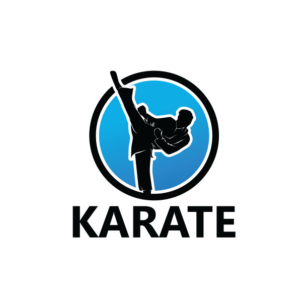 空手道标志模板设计向量图片下载