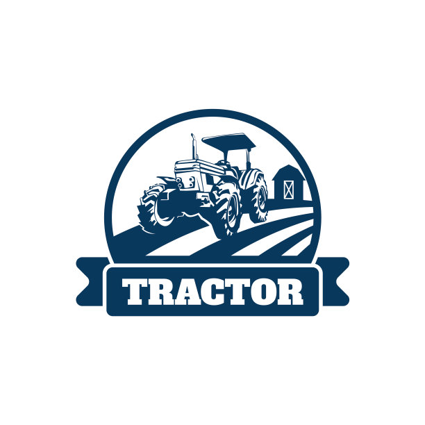 农用拖拉机标志模板设计图片下载