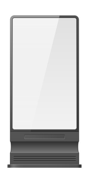 现实的空白城市广告牌。空白的lightbox。广场的广告招牌。孤立的广告街道标语牌正面视图。垂直的室外站。矢量营销公告板图片下载