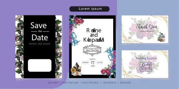 结婚请帖奢华水图片下载