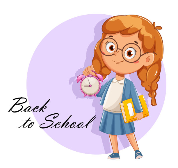 带着手表的可爱女学生图片下载