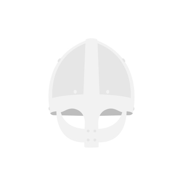 维京头盔平坦干净的图标设计元素上图片下载