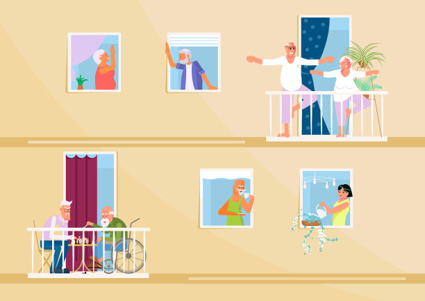 上了年纪的男女邻居交朋友在图片下载