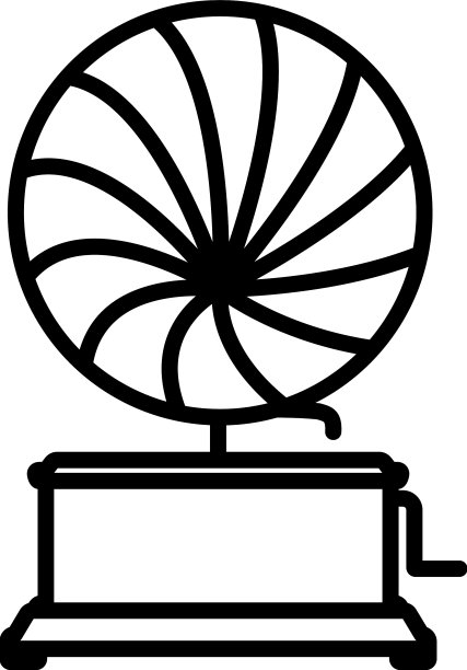 老式留声机图标图片下载