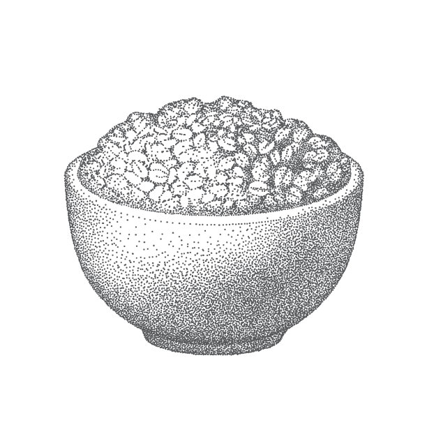 格兰诺拉麦片碗燕麦早餐杯燕麦粒图片下载
