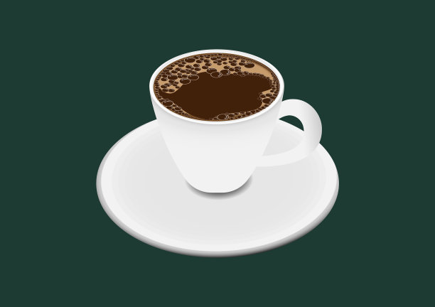 绿色的白色咖啡杯或浓咖啡图片下载