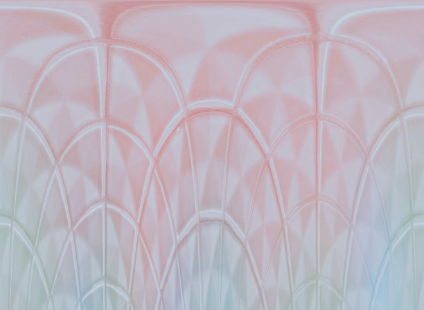 用渐变颜色绘制的抽象曲线图像。图片下载