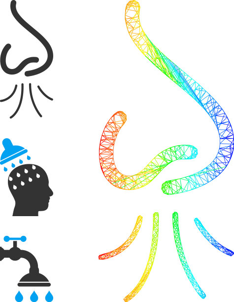 彩虹梯度孵化网鼻嗅图标图片下载