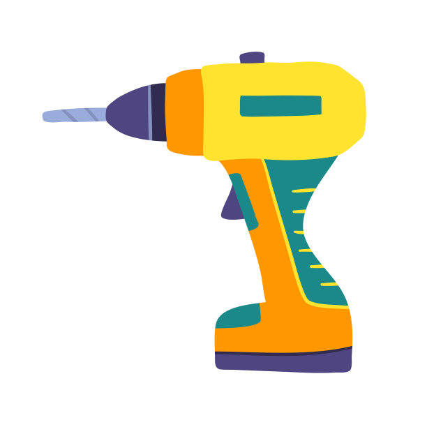 卡通彩色工作工具图标图片下载