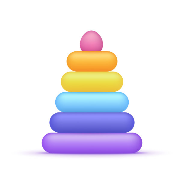 三维婴儿金字塔玩具图片下载