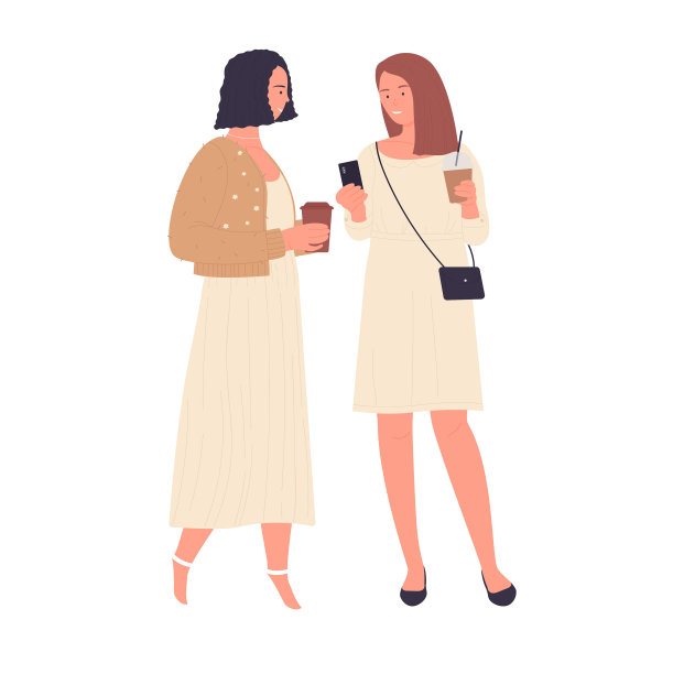 可爱的女性朋友聊天喝酒带走图片下载