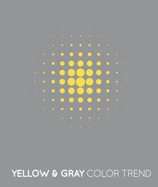 黄色和灰色时髦色圈在半色调图片下载