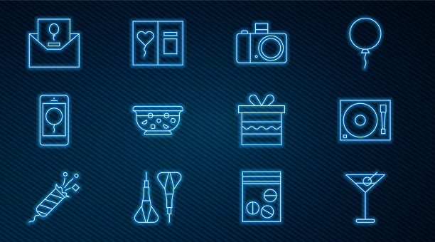 设置线马提尼玻璃乙烯基播放器与乙烯基图片下载