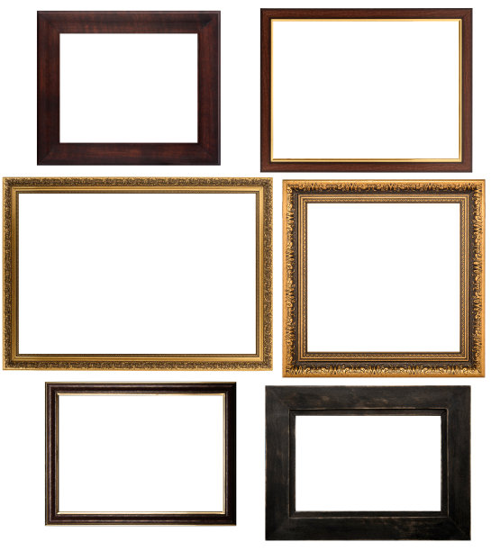 收藏各种古色古香的白底画框图片下载