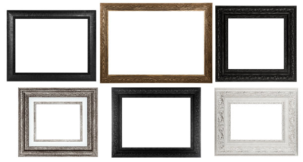 收藏各种古色古香的白底画框图片下载