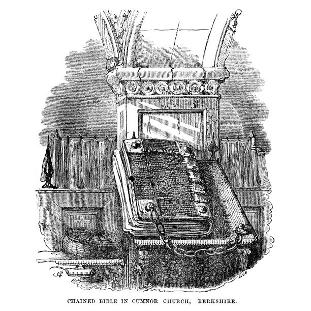 《铁链圣经》，1611年出版，英国Cumnor Church;宗教的历史图片下载