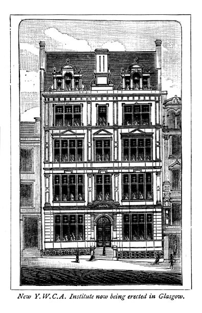 维多利亚时代的黑白雕刻;格拉斯哥的基督教青年会建筑;体系结构;1887图片下载