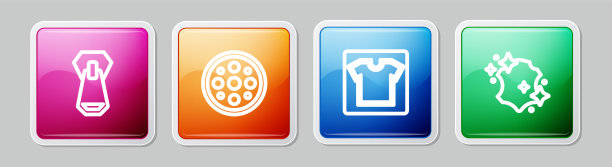 设置线拉链缝制按钮模式和图片下载