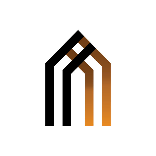 现代和简单的初始m标志设计图片下载