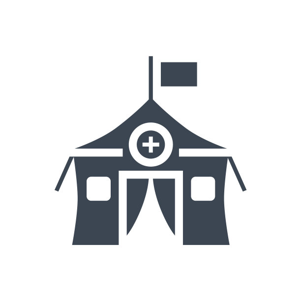 医疗帐篷相关的字形图标图片下载