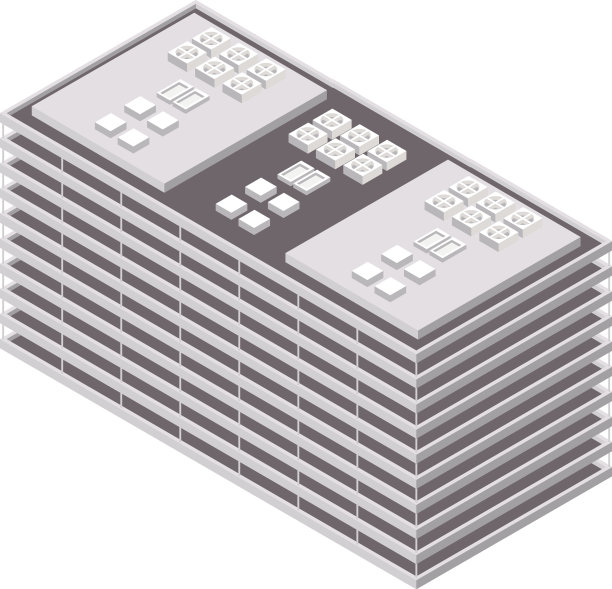 现代等距灰色建筑图片下载