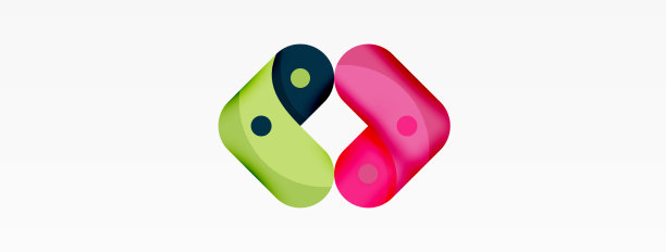 创意几何壁纸圆形箭头形状图片下载