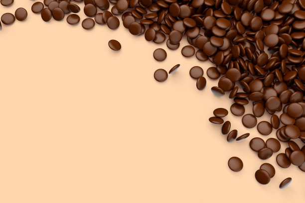 牛奶巧克力糖果糖果堆孤立的3d插图图片下载