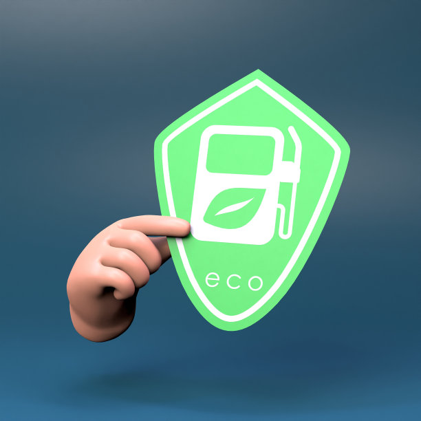 手持生态燃料图标。生态学的概念。3 d渲染插图。图片下载