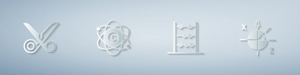 集剪刀原子算盘和三角函数图片下载