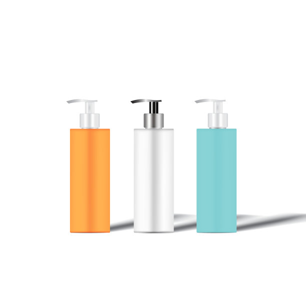 三个空白瓶，带泵配布兰丁图片下载