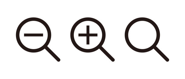 缩小和放大放大镜图标设置图片下载