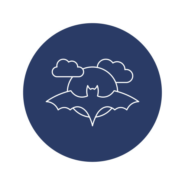 万圣节邪恶蝙蝠夜图标图片下载